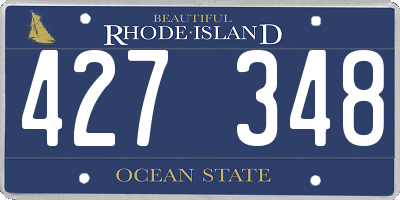 RI license plate 427348