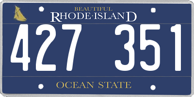 RI license plate 427351
