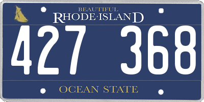 RI license plate 427368