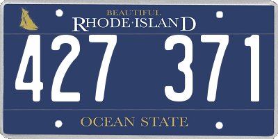 RI license plate 427371