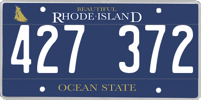RI license plate 427372