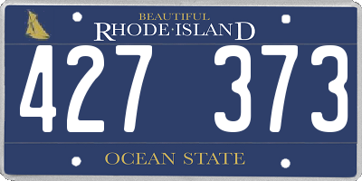 RI license plate 427373