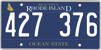 RI license plate 427376