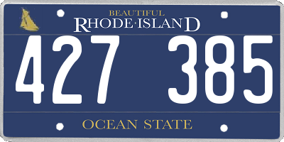 RI license plate 427385