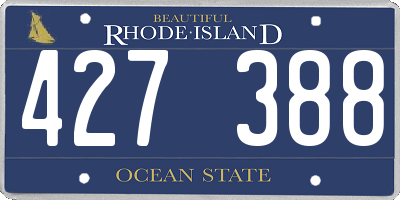 RI license plate 427388
