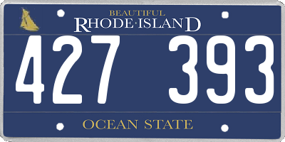 RI license plate 427393