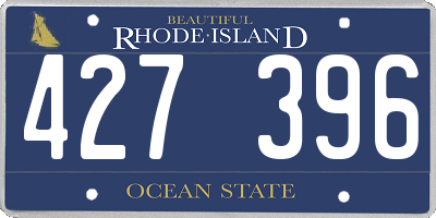 RI license plate 427396