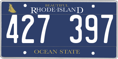 RI license plate 427397