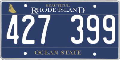 RI license plate 427399