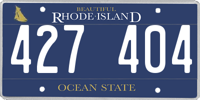 RI license plate 427404