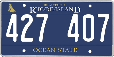 RI license plate 427407