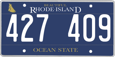 RI license plate 427409