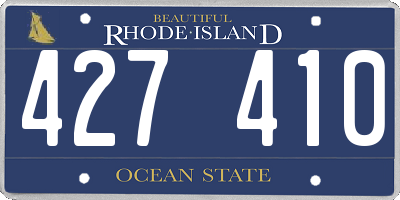 RI license plate 427410