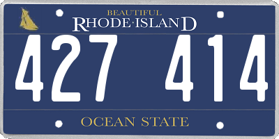RI license plate 427414