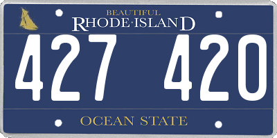 RI license plate 427420