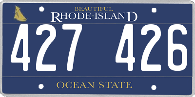 RI license plate 427426