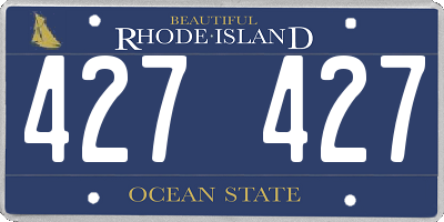 RI license plate 427427