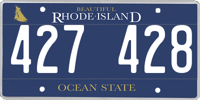 RI license plate 427428