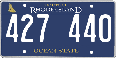 RI license plate 427440