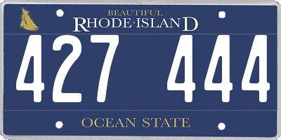 RI license plate 427444