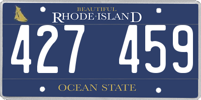 RI license plate 427459