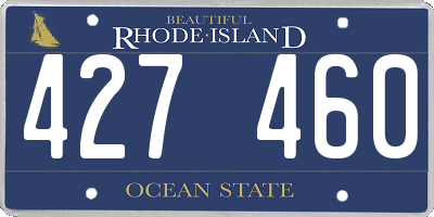 RI license plate 427460