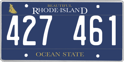 RI license plate 427461