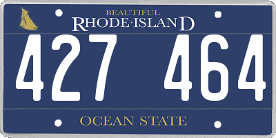RI license plate 427464