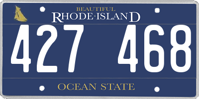 RI license plate 427468