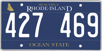 RI license plate 427469