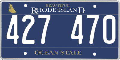 RI license plate 427470