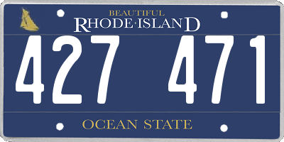 RI license plate 427471
