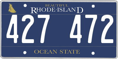 RI license plate 427472