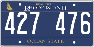 RI license plate 427476