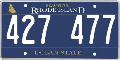 RI license plate 427477