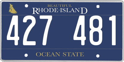 RI license plate 427481