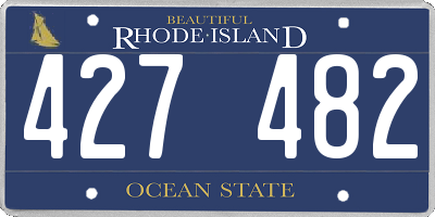 RI license plate 427482