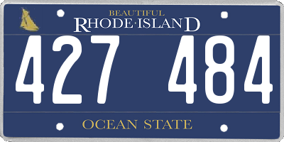 RI license plate 427484