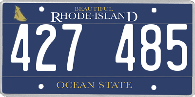 RI license plate 427485