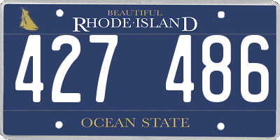 RI license plate 427486
