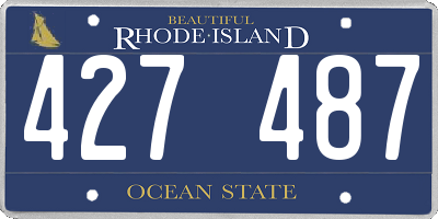 RI license plate 427487