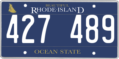 RI license plate 427489