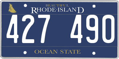 RI license plate 427490
