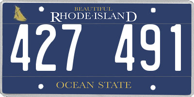 RI license plate 427491