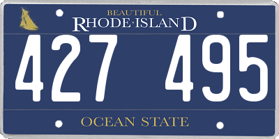 RI license plate 427495