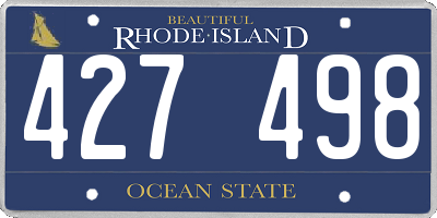 RI license plate 427498