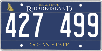 RI license plate 427499