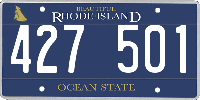 RI license plate 427501