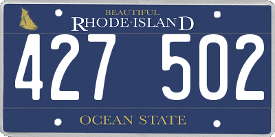 RI license plate 427502