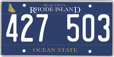 RI license plate 427503